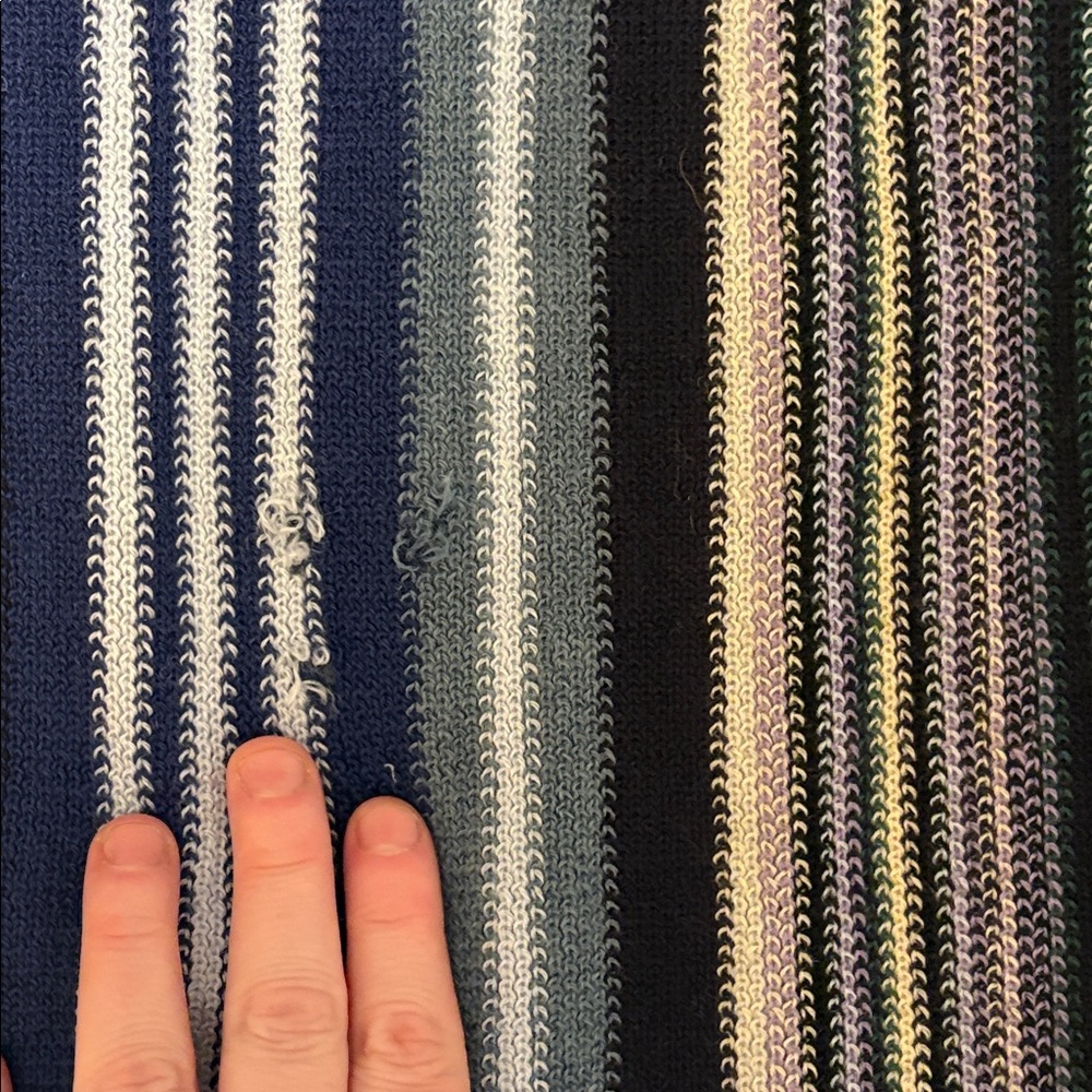 Missoni blue tone Striped Knit Scarf - Picture 5 of 5